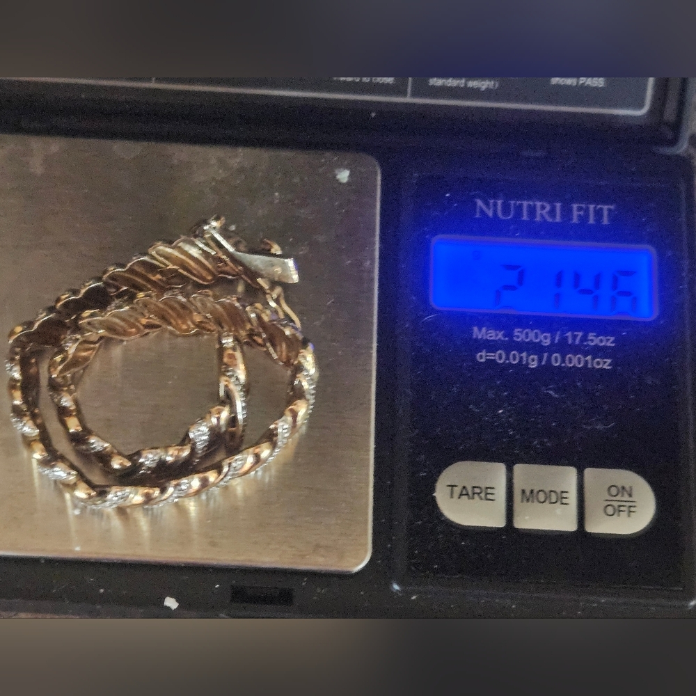 Elegant Gold and Sterling Silver Women's Bracelet Marked 925 - Picture 8 of 9